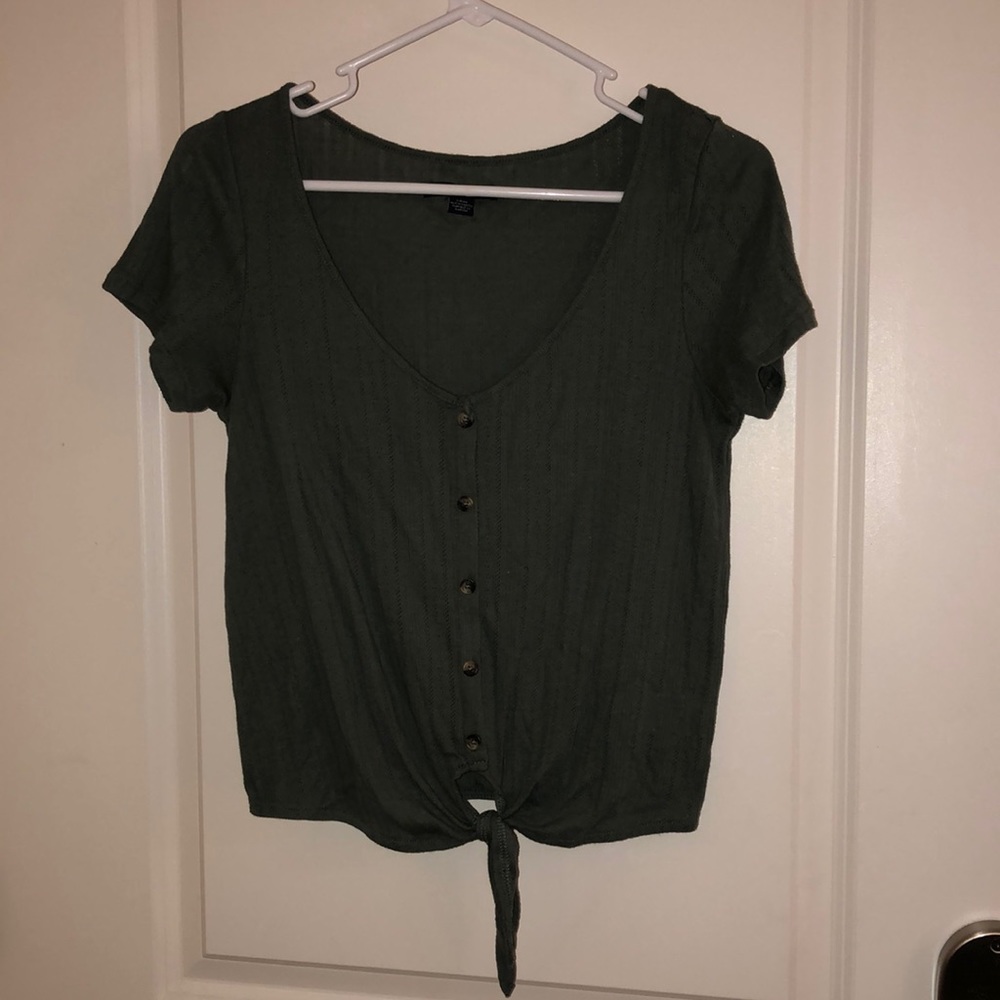 Tie front crop top